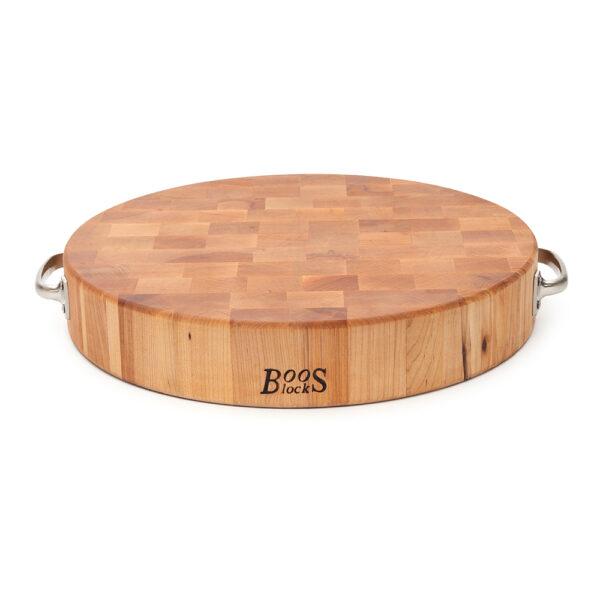 Wooden Chopping Board with Metal Handle