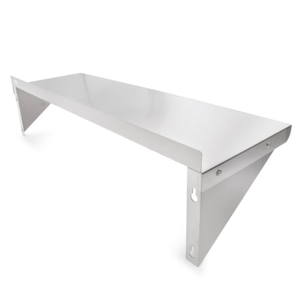 Kitchen Tek 16-Gauge 304 Stainless Steel Solid Wall Shelf - Medium Duty - 12 inch x 48 inch - 1 Count Box, Silver